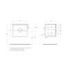 База под раковину BELBAGNO KRAFT-600-2C-SO-GSO