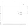 Душевой поддон из искусственного мрамора BELBAGNO TRAY-MR-UNO-AH-140/90-35-W-BO